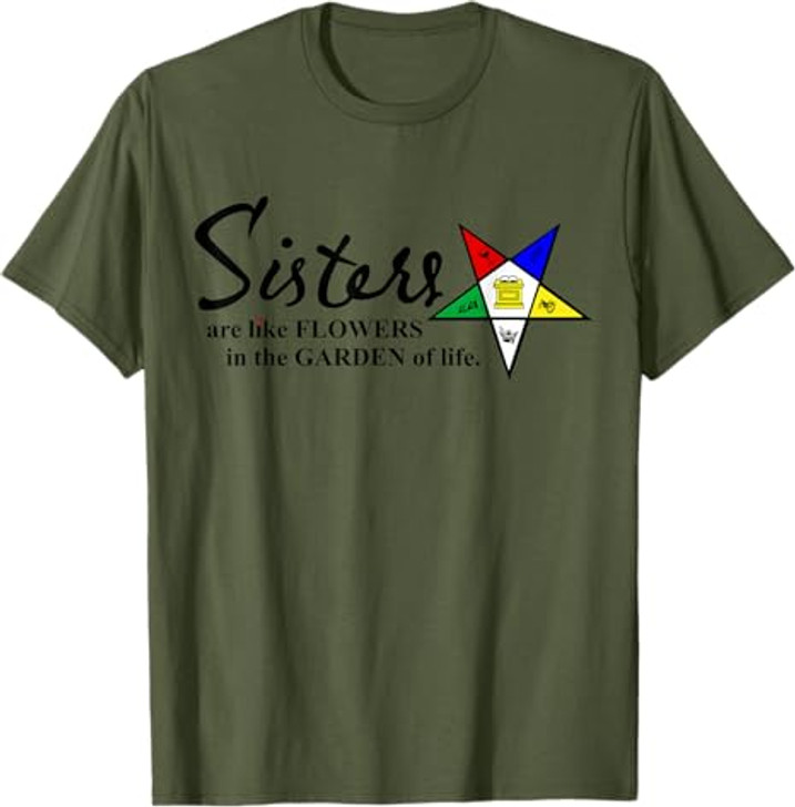 OES Sisters Are Like Flowers in Garden of Life Thanksgiving T-Shirt