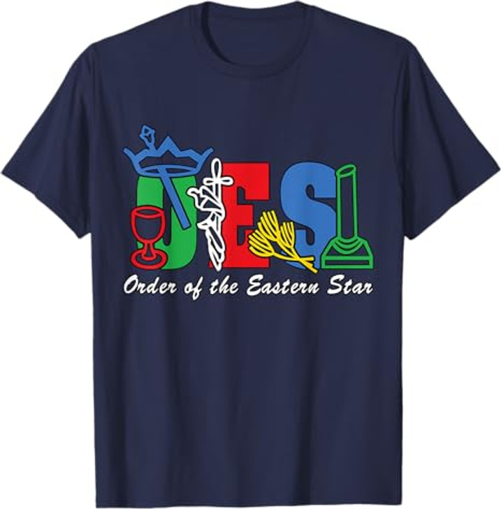 Adah Ruth Esther Martha Electa Symbols of OES Eastern Star T-Shirt
