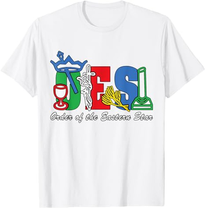 Adah Ruth Esther Martha Electa Symbols of OES Eastern Star T-Shirt