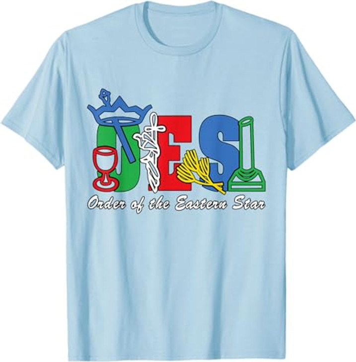 Adah Ruth Esther Martha Electa Symbols of OES Eastern Star T-Shirt
