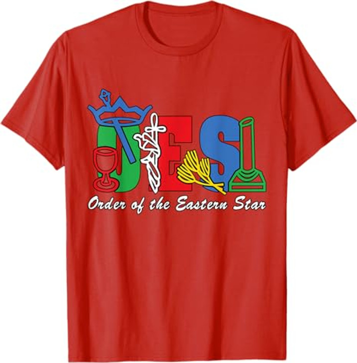 Adah Ruth Esther Martha Electa Symbols of OES Eastern Star T-Shirt