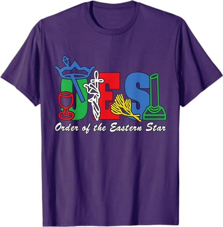Adah Ruth Esther Martha Electa Symbols of OES Eastern Star T-Shirt