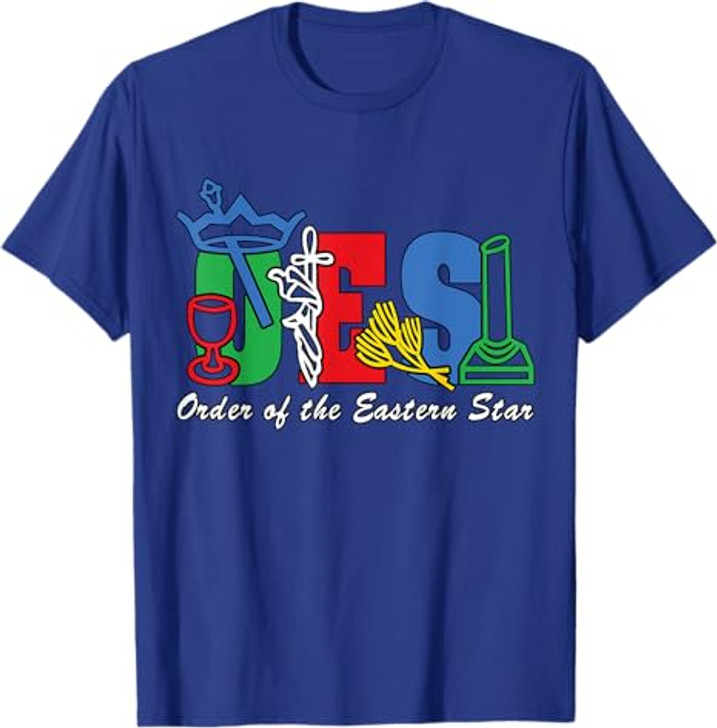 Adah Ruth Esther Martha Electa Symbols of OES Eastern Star T-Shirt