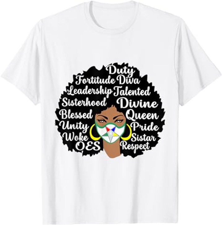 Sistar With OES Face Mask the Eastern Star Mother's Day T-Shirt