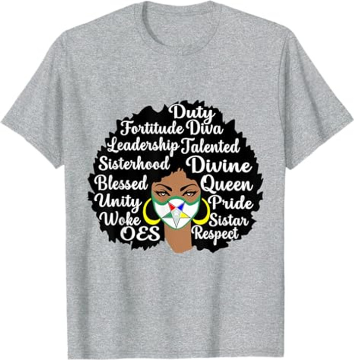 Sistar With OES Face Mask the Eastern Star Mother's Day T-Shirt