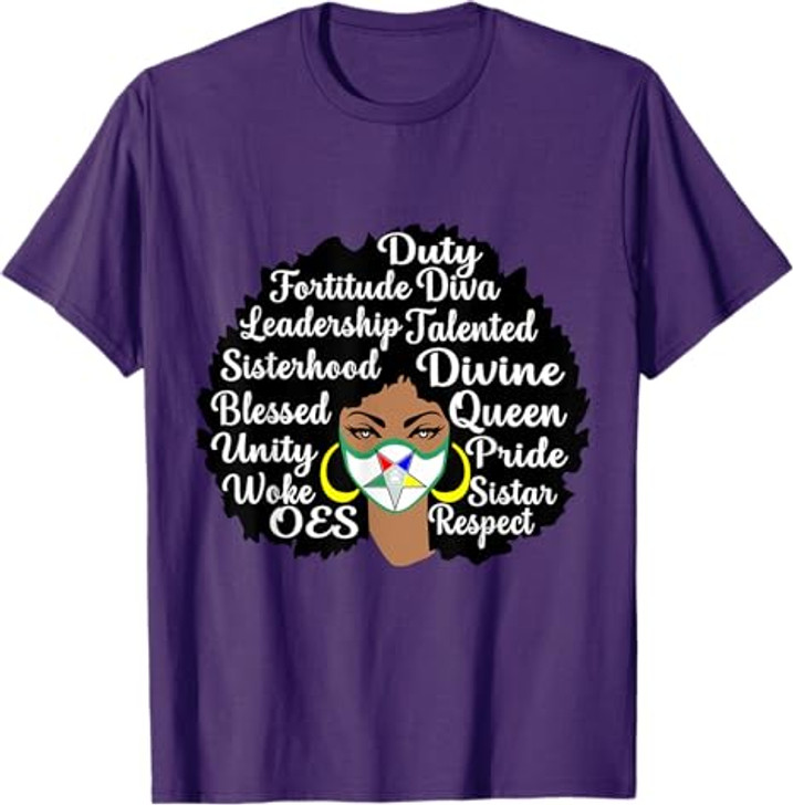 Sistar With OES Face Mask the Eastern Star Mother's Day T-Shirt