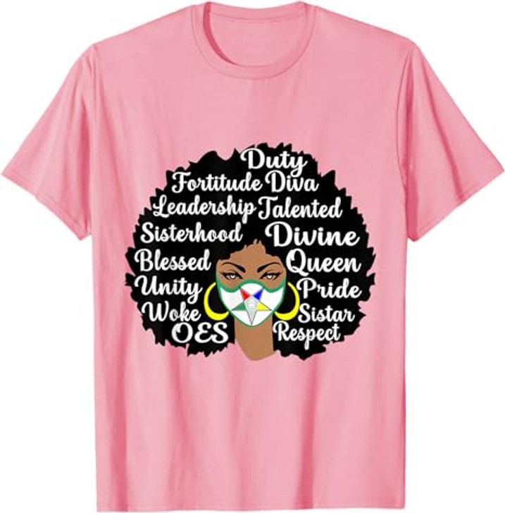 Sistar With OES Face Mask the Eastern Star Mother's Day T-Shirt