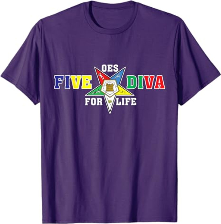 OES Five Diva Order of the Eastern Star Parents' Day Gift T-Shirt