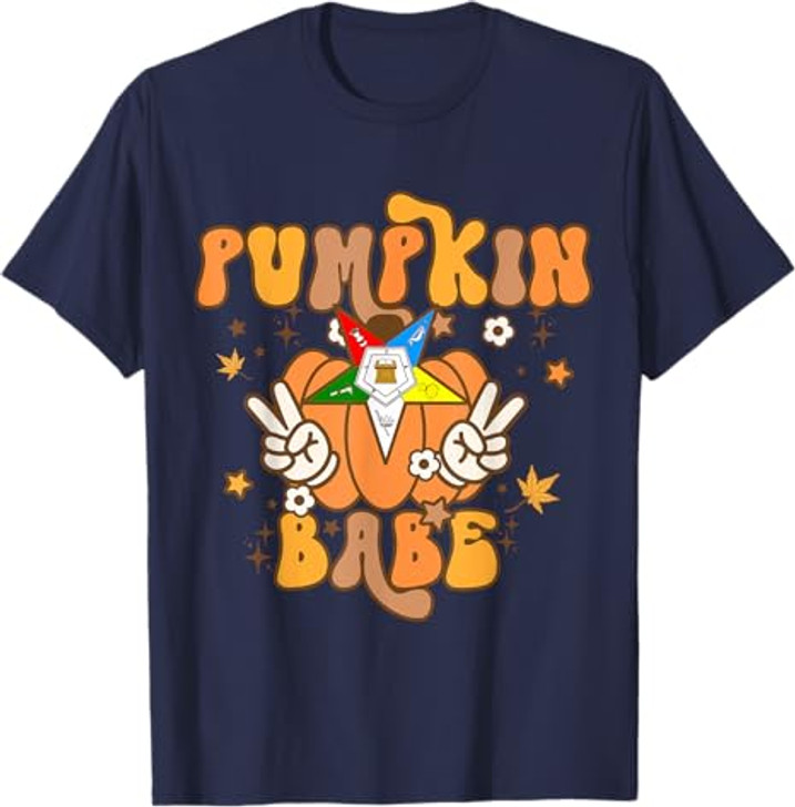 OES Pumpkin Babe Retro Order of Eastern Star Thanksgiving T-Shirt