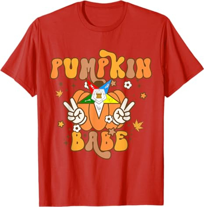OES Pumpkin Babe Retro Order of Eastern Star Thanksgiving T-Shirt