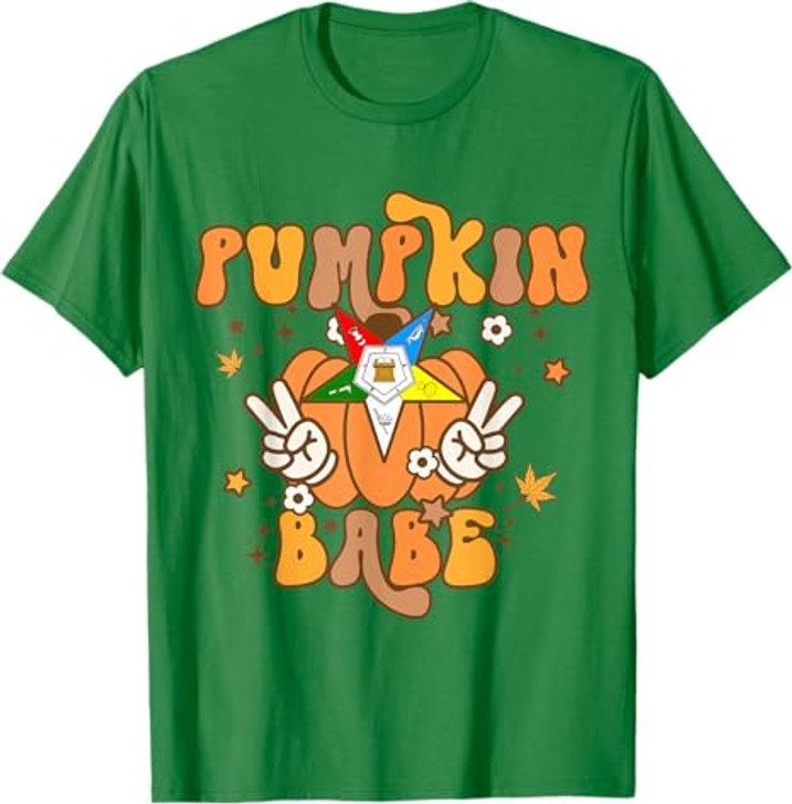 OES Pumpkin Babe Retro Order of Eastern Star Thanksgiving T-Shirt