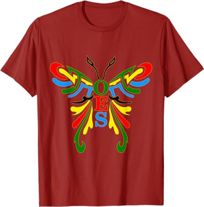 OES Butterfly Color of the Eastern Star Christmas T-Shirt