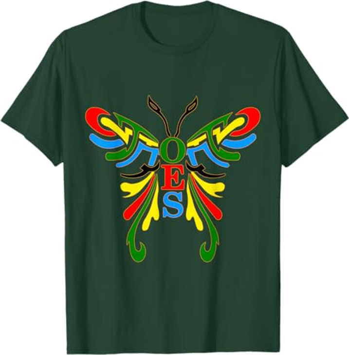 OES Butterfly Color of the Eastern Star Christmas T-Shirt