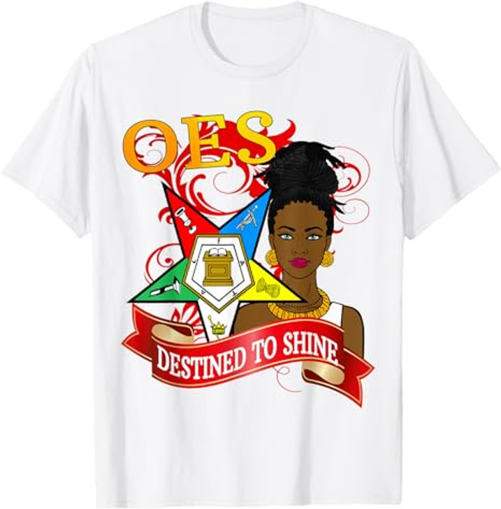 Order Of The Eastern Star Diva OES Emblem Mason Logo Sistar T-Shirt