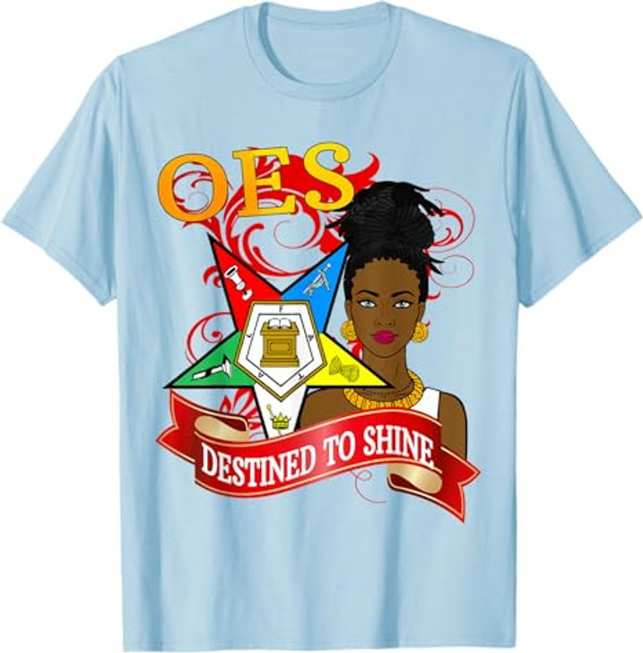 Order Of The Eastern Star Diva OES Emblem Mason Logo Sistar T-Shirt