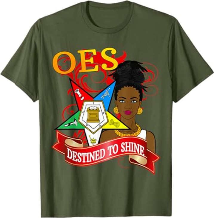 Order Of The Eastern Star Diva OES Emblem Mason Logo Sistar T-Shirt