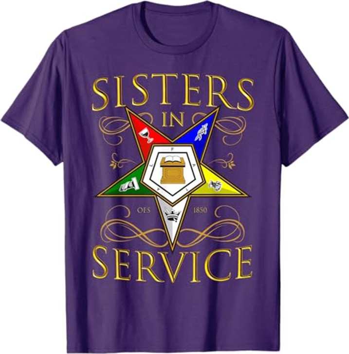 OES 1850 Sisters in Service Order Of The Eastern Star T-Shirt