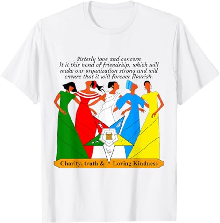 OES Sisterly Love & Concern Charity Truth & Loving Kindness T-Shirt