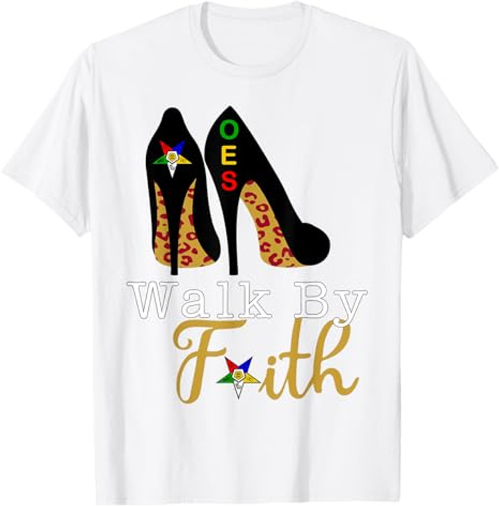 OES High Heels Platform Leopard Sisters Star Walk By Faith T-Shirt
