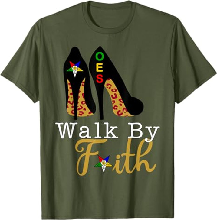 OES High Heels Platform Leopard Sisters Star Walk By Faith T-Shirt