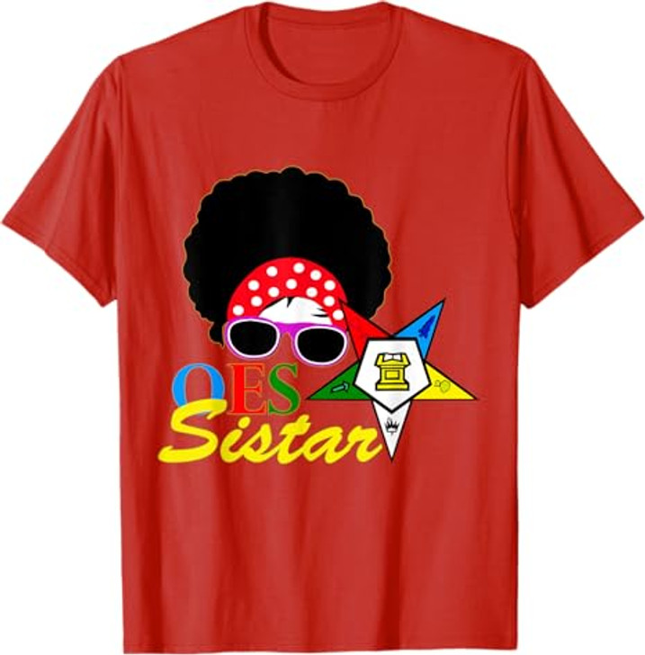OES Afro Sistar Head Band Sunglasses Star Parents' Day T-Shirt