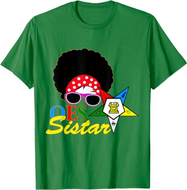 OES Afro Sistar Head Band Sunglasses Star Parents' Day T-Shirt