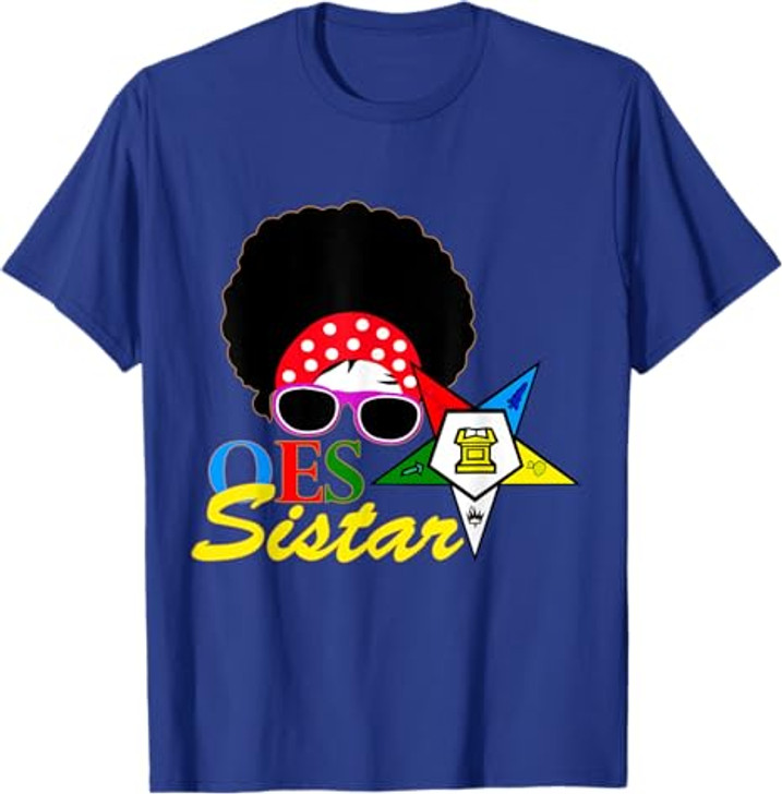 OES Afro Sistar Head Band Sunglasses Star Parents' Day T-Shirt