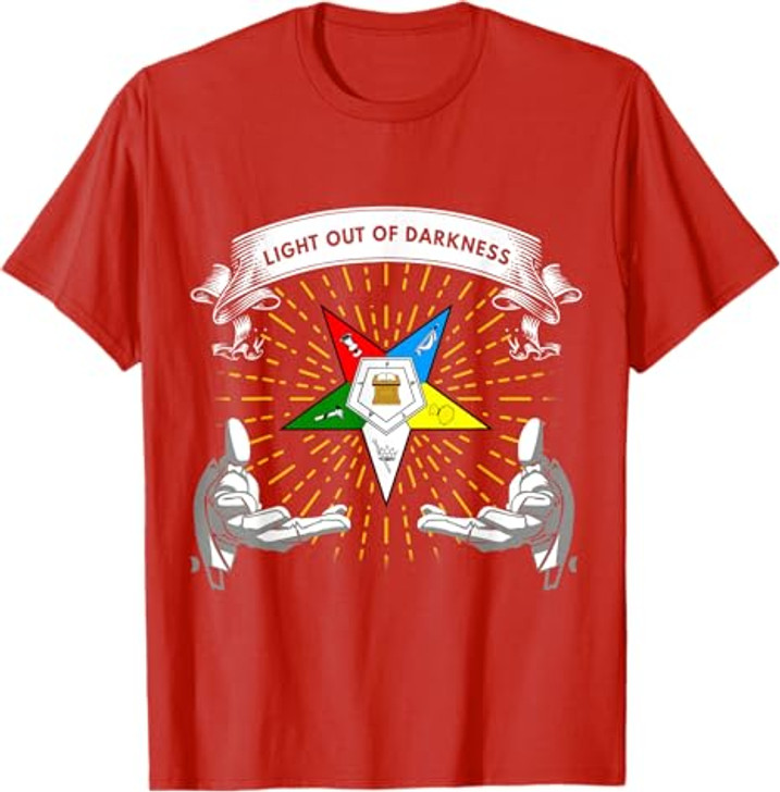 OES Light Out Of Darkness Sis Bro Order of the Eastern Star T-Shirt
