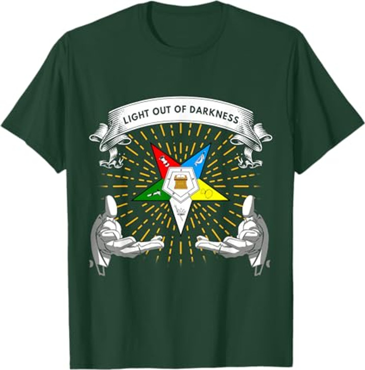 OES Light Out Of Darkness Sis Bro Order of the Eastern Star T-Shirt