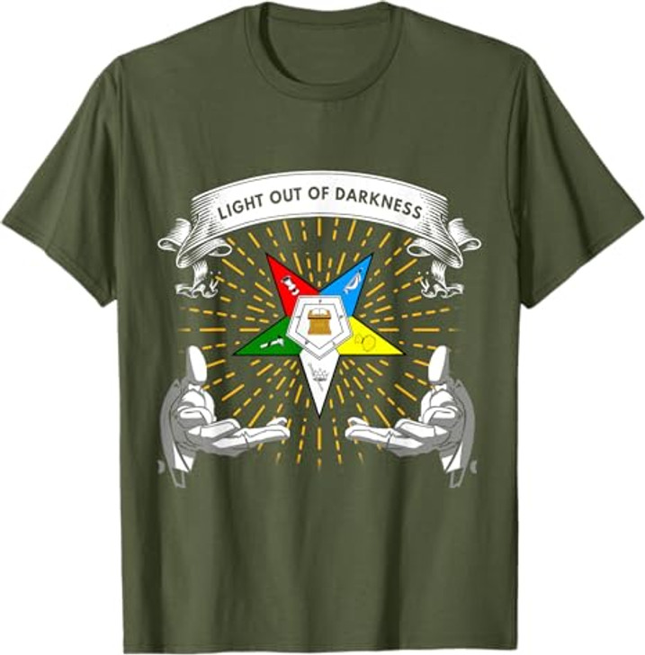 OES Light Out Of Darkness Sis Bro Order of the Eastern Star T-Shirt