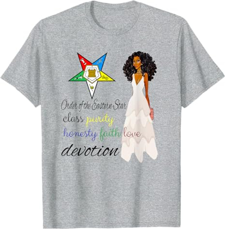 Order Of The Eastern Star OES Class Devotion Purity Diva T-Shirt