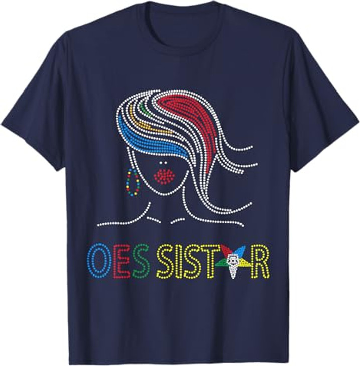 OES Sisters Dot Print Beautiful Order of the Eastern Star T-Shirt