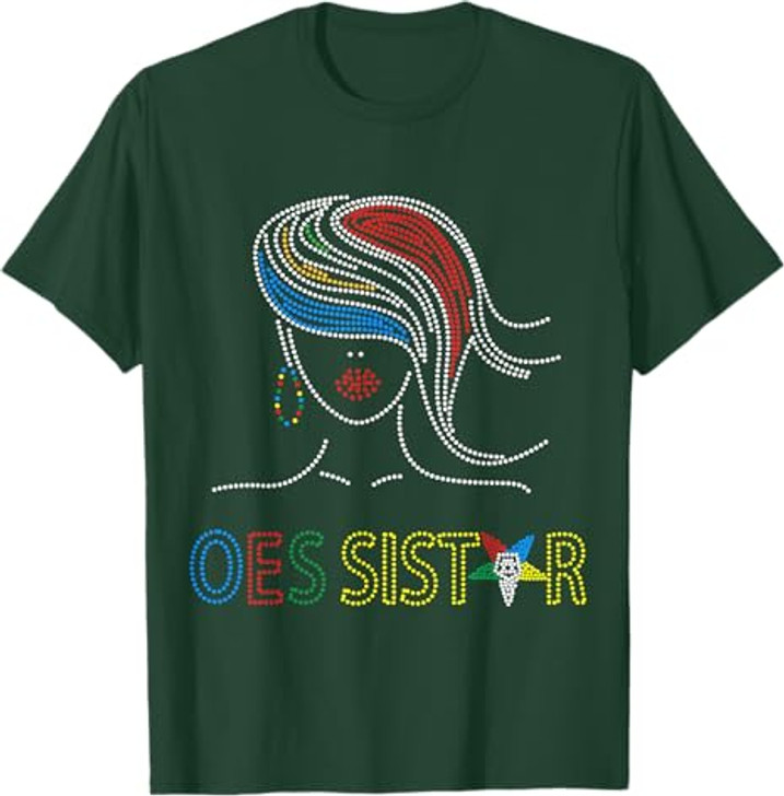 OES Sisters Dot Print Beautiful Order of the Eastern Star T-Shirt