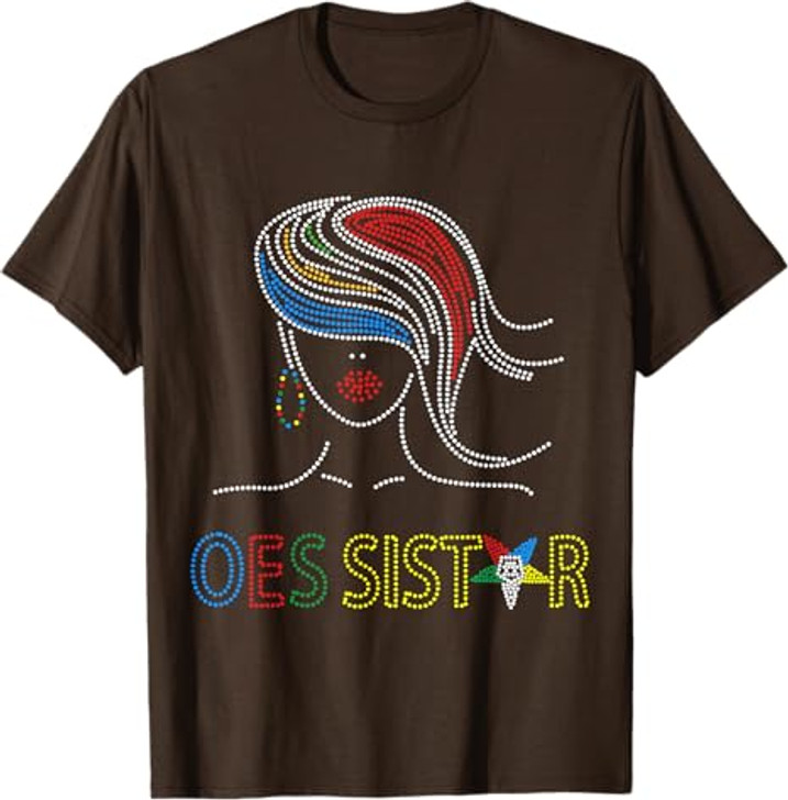 OES Sisters Dot Print Beautiful Order of the Eastern Star T-Shirt