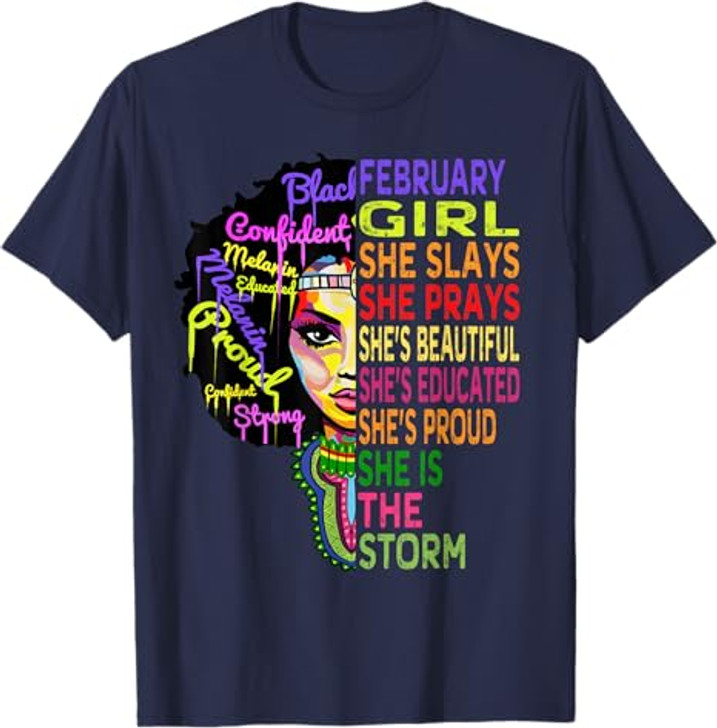 February Shirts for Women African American Black Girl Magic T-Shirt