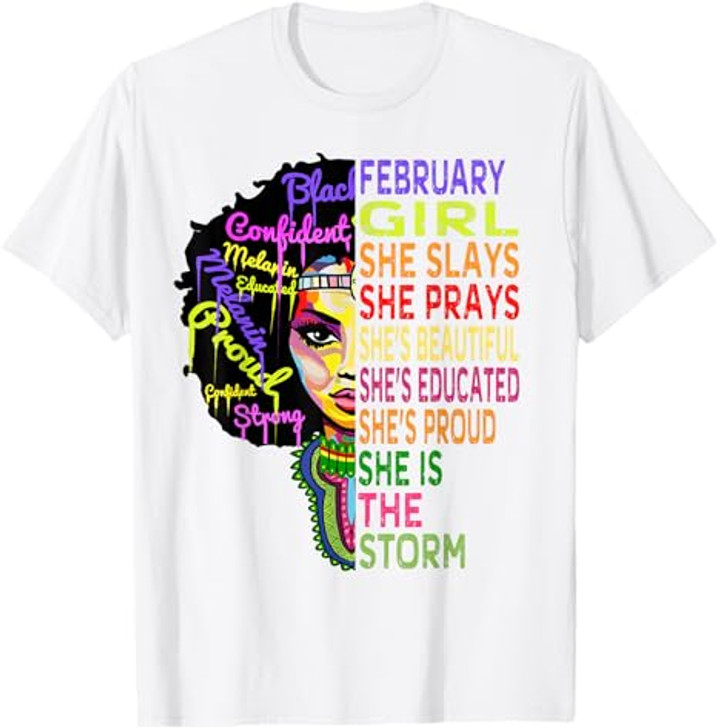 February Shirts for Women African American Black Girl Magic T-Shirt