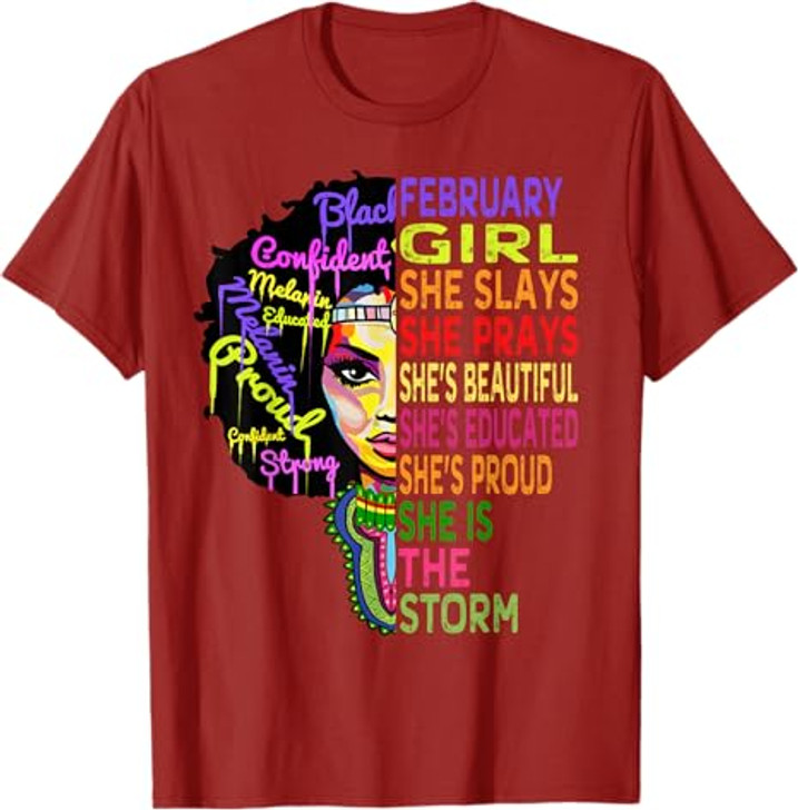 February Shirts for Women African American Black Girl Magic T-Shirt