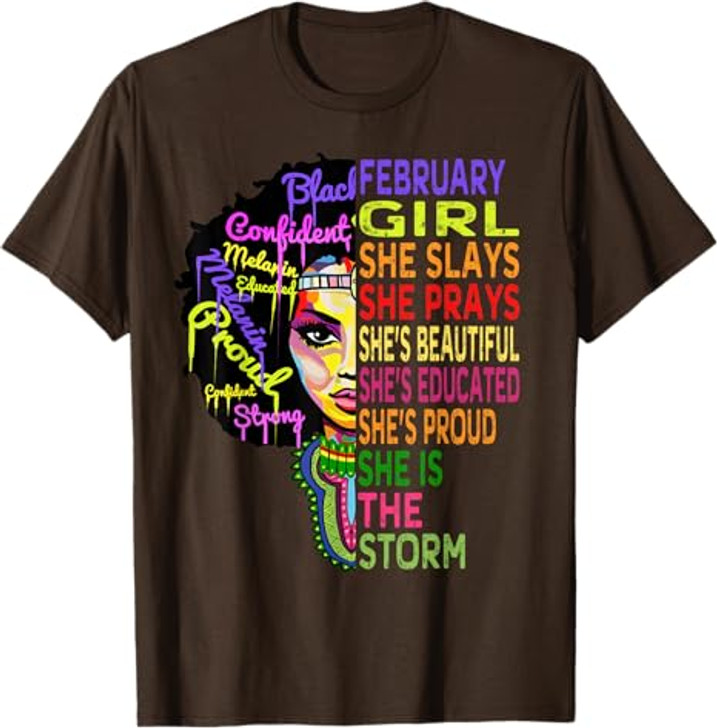 February Shirts for Women African American Black Girl Magic T-Shirt