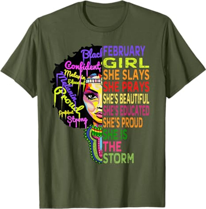 February Shirts for Women African American Black Girl Magic T-Shirt