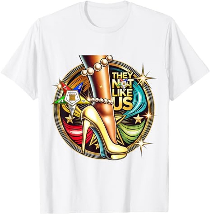 They Ain't Us OES Pearl High Heels Platform Yellow Sisters T-Shirt
