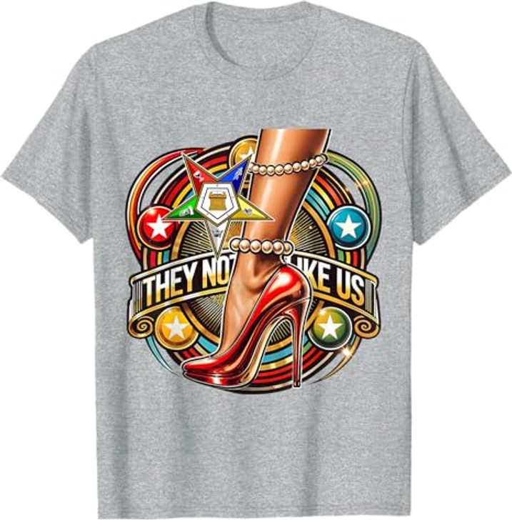 They Ain't Us OES Pearl High Heels Platform Red Sisters T-Shirt