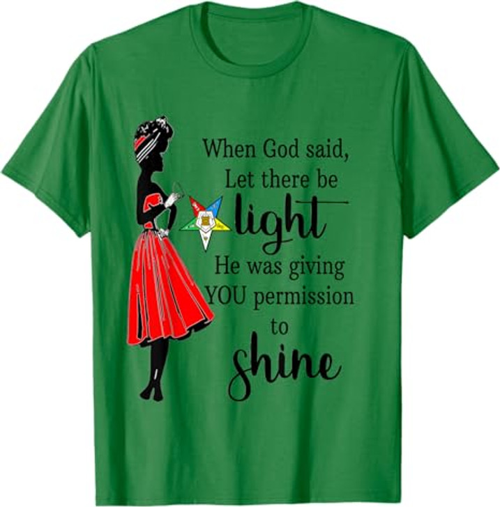 Order Of The Eastern Star OES Ring Permission To Shine T-Shirt