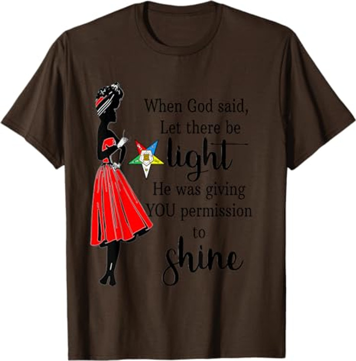 Order Of The Eastern Star OES Ring Permission To Shine T-Shirt