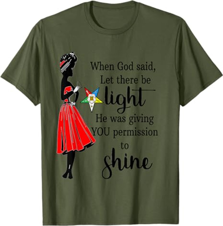 Order Of The Eastern Star OES Ring Permission To Shine T-Shirt