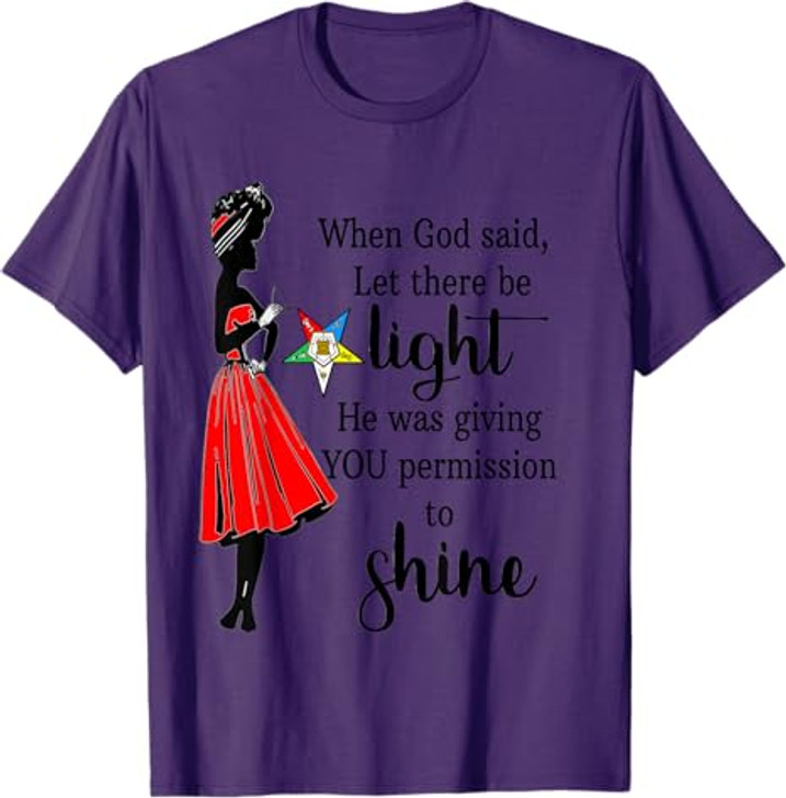 Order Of The Eastern Star OES Ring Permission To Shine T-Shirt