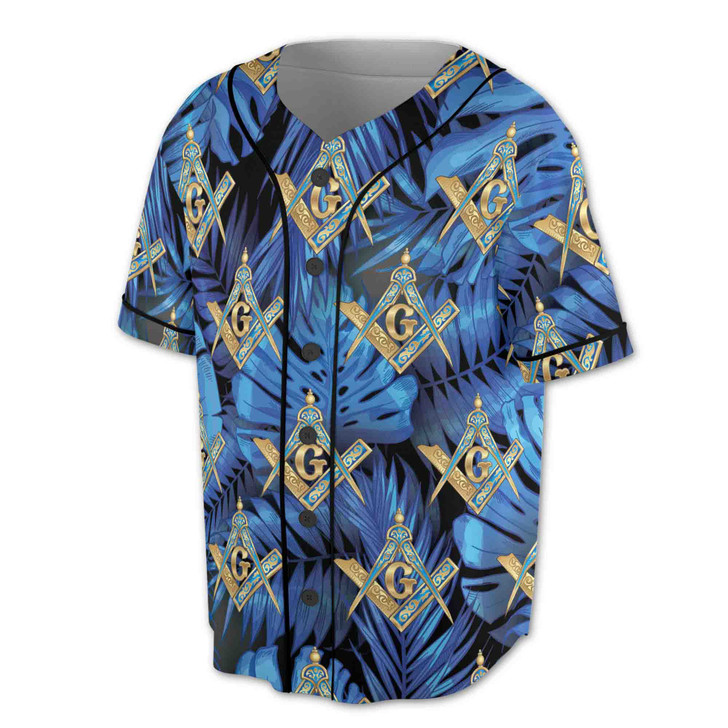 Custom  Personalized Freemasonry Master Mason Tropical Palm Tree Baseball Jersey S-5XL