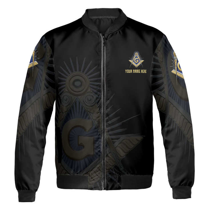 Personalized Freemasonry Master Mason Golden Bomber Jacket S-5XL