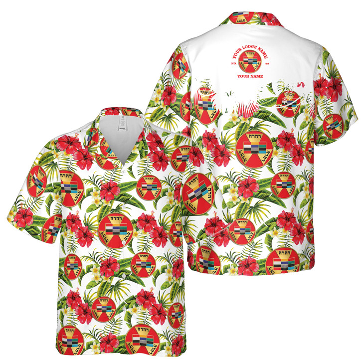 Personalized Royal Arch Masonic Tropical Tree Hawaiian Shirt S-5XL