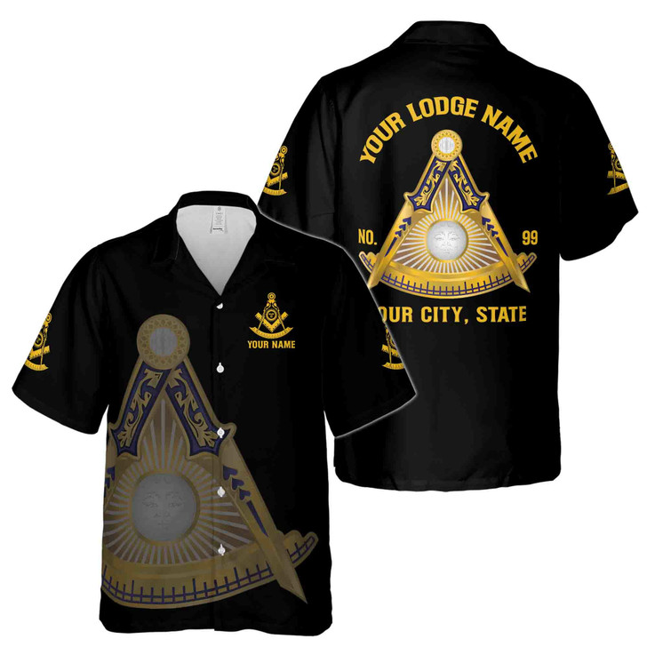 Customized Freemasonry Past Master Masonic Hawaiian Shirt S-5XL