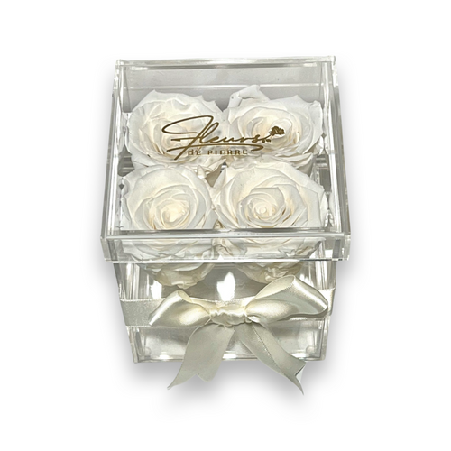 La Petite White Rose Jewelry Box